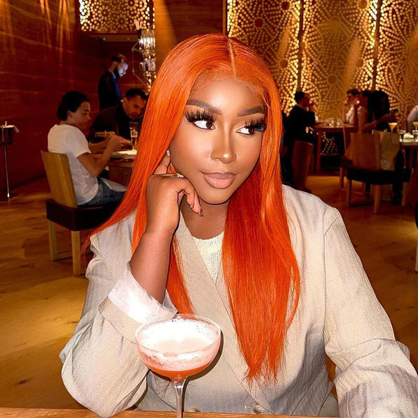 Straight Ginger Human Hair Wigs